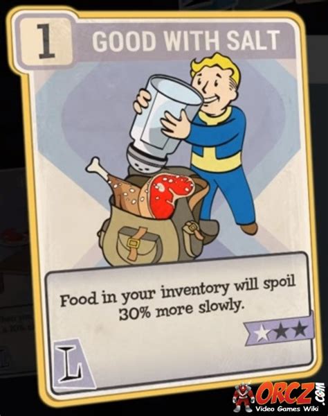 good with salt fallout 76|fallout 76 perk card.